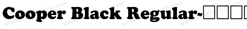 Cooper Black Regular字体转换